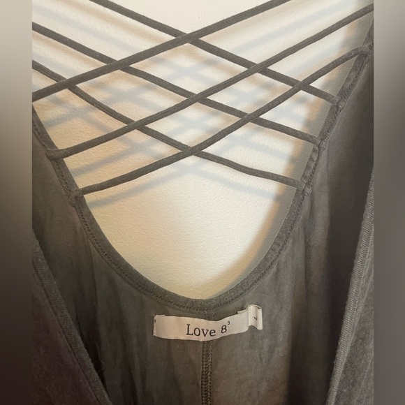 Love 8 Lace up Back Top Large - Picture 3 of 6